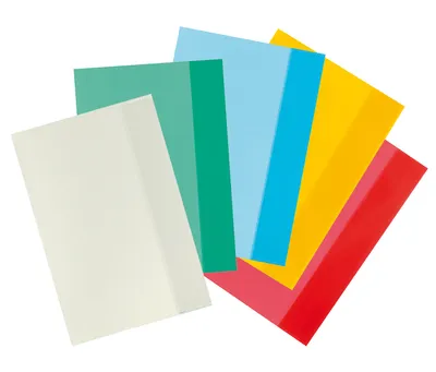 Produktbild von Herlitz 5 Hefthüllen Heftschoner A5 Transparent 5 Farben