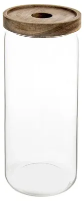 Image de Contenant en verre pour aliments secs - Boîte de conservation - 1,6 litre - Avec couvercle - Joint d'étanchéité