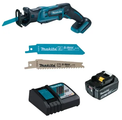 Produktbild von Makita Akku-Reciprosäge DJR183Z 18V + Akku 5,0 Ah BL1850B + Ladegerät DC18RC