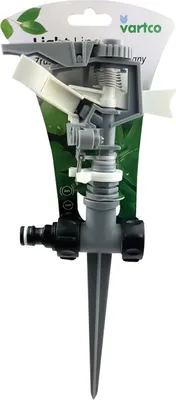 Obrázek produktu pro Vartco Light Line LL01-012 Plastový pulzační zavlažovač se zemním hrotem Zavlažovač trávníku S rychlospojkou 3/4" Zahradní zavlažování Průtoková rychlost zavlažování