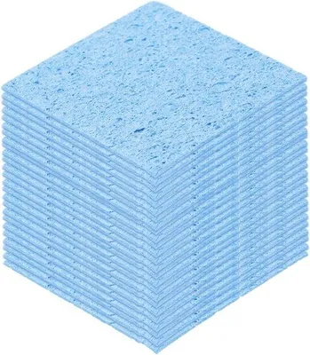 Produktbild von Famanu Reinigungsschwämme für Lötspitzen - 15 Stück, 6 x 6 cm, quadratisch, mit Löchern