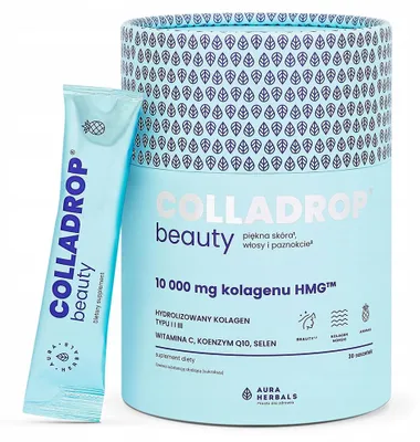Obrázek produktu pro Aura Herbals Colladrop Beauty Kolagen Hmg 10000 Mg Ananas Sasketki 30 Szt.