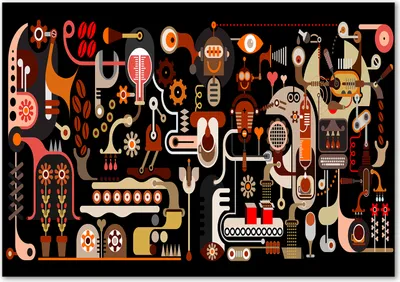Produktbild von Tulup® Glas-Bild - 100 x 70 - Wandbild aus Glas - Wandkunst - Wandbild hinter gehärtetem Sicherheitsglas - Kunst: modern & klassisch - Kaffeeproduktion - Mehrfarbig