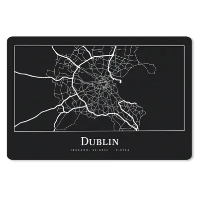 Produktbild von MuchoWow® Schreibtischunterlage Stadtplan - Dublin - Karte 60x40 cm - XXL Mauspad - Großes Mauspad