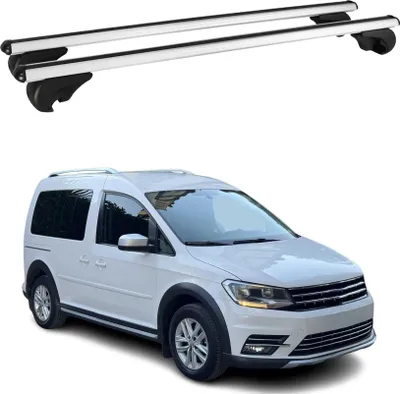 Produktbild von Dachträger Grundtäger für VW Caddy 2015-2025 75kg Aluminium Silber 2 tlg