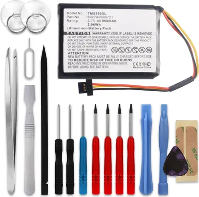 Produktbild von subtel 1x Akku für Navigation Kompatibel mit TomTom Start 52, Start 50, Start 45, 6027A0090721 - (800mAh, 3.7V) + Werkzeug-Set