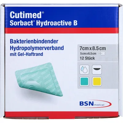 Immagine prodotto di Cutimed Sorbact Hydroactive B 7x8,5cm, 12 St KOM