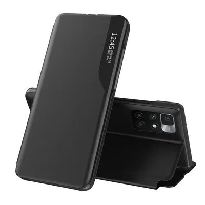 Obrázek produktu pro Flipové pouzdro pro Xiaomi Redmi 10,Polyuretankůže pouzdro s okénkem a funkcí stojánku černé