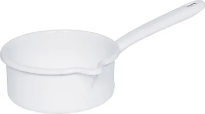 Produktbild von Riess Stielkasserolle Emaille mit grossem Ausguss 14 cm 0,75 Liter Classic Weiß