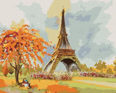 Produktbild von Zuty - Malen nach Zahlen - DER EIFFELTURM IM HERBST, 40x50 cm, ohne Keilrahmen