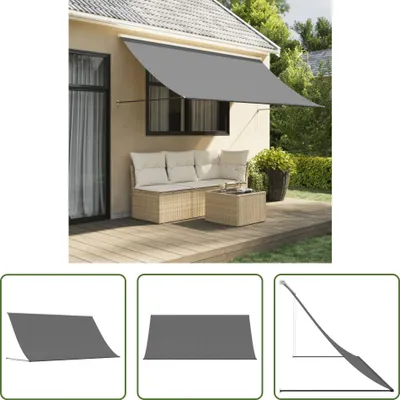 Immagine prodotto di The Living Store Tenda retrattile antracite 300x150 cm in tessuto e acciaio