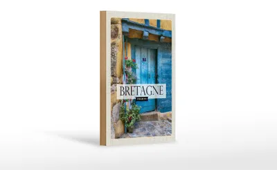 Produktbild von Holzschild Reise 12x18 cm Bretagne Francetür 7 Geschenk
