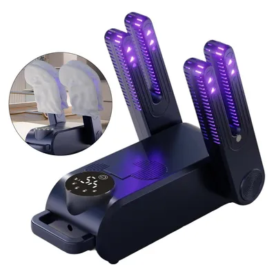 Produktbild von Elektrischer Schuhtrockner mit UV-Sterilisation,Schnell trocknender Schuhwärmer mit 360° Luftzirkulation, Anti-Geruch, für Schuhe & Socken, 150W