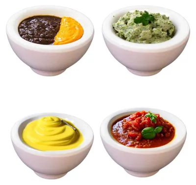 Produktbild von 4er Set Dip Schälchen Schüssel Schälchen Mini Saucen Soßen Snack Tapas Schale