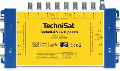 Produktbild von TECHNISAT Coax LAN Einschleusweiche 8/8 passiv bis 8 Teiln. ext.Netzt. TECHNILAN PASSIV