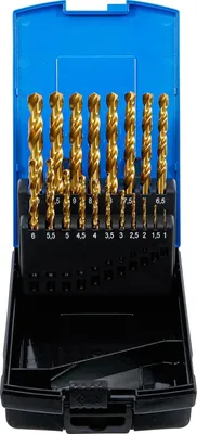 Produktbild von Satz von Spiralbohrern | HSS-G | titan-nitriert | 1 - 10 mm | 19-teilig