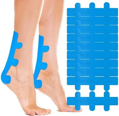 Immagine prodotto di Fysiotape blu, elastico e resistente all'acqua, confezione da 10 pezzi, ideale per lesioni sportive e riabilitazione