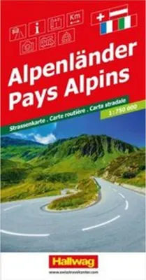 Produktbild von Hallwag Strassenkarte Alpenländer 1:750.000