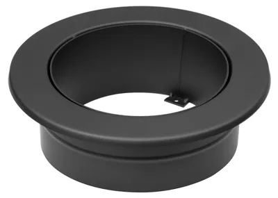 Produktbild von Raik Izoker Doppelwandfutter 150mm schwarz doppelwandig mit Wandrosette für Rauchrohr / Ofenrohr