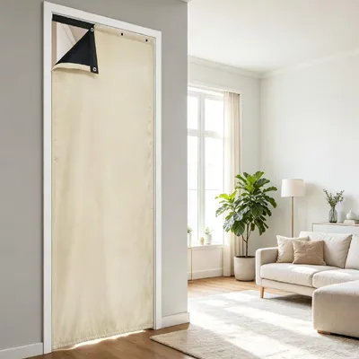 Thermo-Vorhang für Türen, 82x204 cm, selbstklebend, wasserdicht