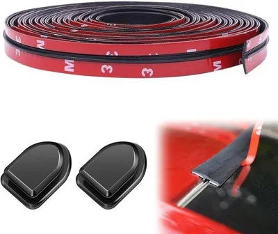 Productafbeelding van Rubberen Afdichtstrip Auto - Autodeurafdichting Raamstrip - Auto Beschermen - T-Vormig Ontwerp - 19 mm x 3 m - Zwart