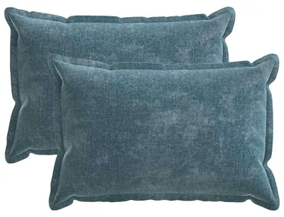 Immagine prodotto di vidaXL, 2 federe per cuscini, HOUTEN, blu, 50 x 70 cm, tessuto in ciniglia