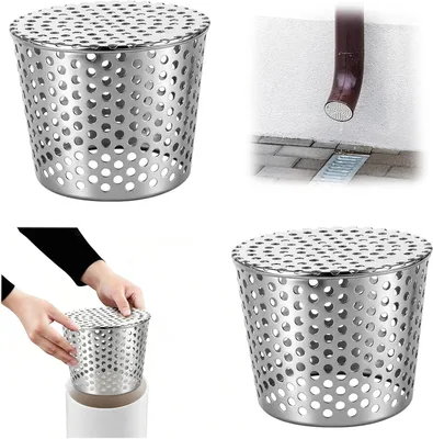 Productafbeelding van Dakgoot Bladbescherming - Regengoot Zeef - Dakgoten Schoonhouden - Universele Pasvorm - 90-110 mm - Zilver