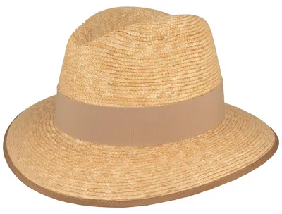 Borten Trachtenhut Strohhut mit Ripsband-Garnitur  von Hut-Breiter in beige