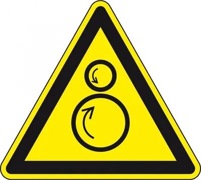 Produktbild von Dreifke® Aufkleber I Warnschild Warnung vor gegenläufigen Rollen, Folie, selb...