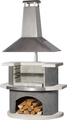 Produktbild von Buschbeck Gartengrillkamin Zürich weiß-anthrazit; 90172.000