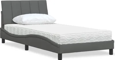 Immagine prodotto di Letto con Materasso Hanko Grigio Scuro 100x200 cm in Tessuto