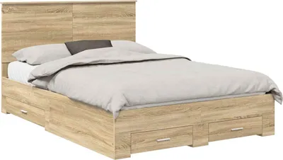 Immagine prodotto di Struttura del letto con testiera Rovere Sonoma 140 x 190 cm
