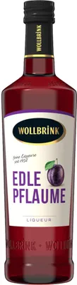 A bottle of Wollbrink Pflaume liqueur.