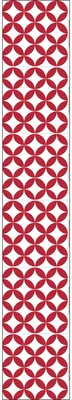 6 Fliesenaufkleber rot, Vinyl, 15 x 0,1 x 15 cm, selbstklebend