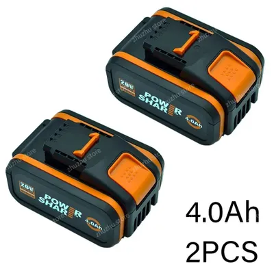 Obrázek produktu pro 20V Li-Ion baterie, 4Ah, balení 2 kusů - náhradní baterie WA3553 - kompatibilní s modely WA3551, WX176, WX550, WX386, WX373, WX290, WX800, WU268 - bateriový balíček bez nabíječky