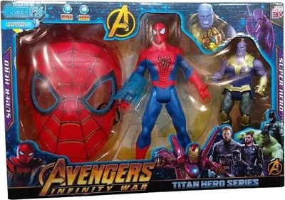 Obrázek produktu pro Avengers - Sada - Figurek Spidermana + Thanose a maska. Světla zvuk.
