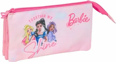 Produktbild von Dreifaches Mehrzweck-Etui Barbie Rosa 22 x 12 x 3 cm