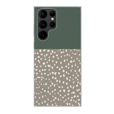 Produktbild von MuchoWow® Handyhülle Schutzhülle Hülle für Samsung Galaxy S22 Ultra Polka dot - Grün - Muster Silikon Softcase Handy Hülle - Abbildung