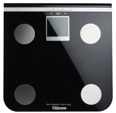 Image de Balance Tristar poids maximum (capacité) 150 kg, précision 100 g, fonction mémoire, 10 utilisateurs, noir