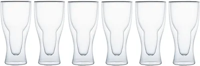 Produktbild von Klasique Gläser-Set 6 Doppelwandige Gläser 0,4L Kaffeeglas Espresso-Tasse Isolierglas, Borosilikatglas, Thermogläser mit Schwebeeffekt, Espresso, Tee