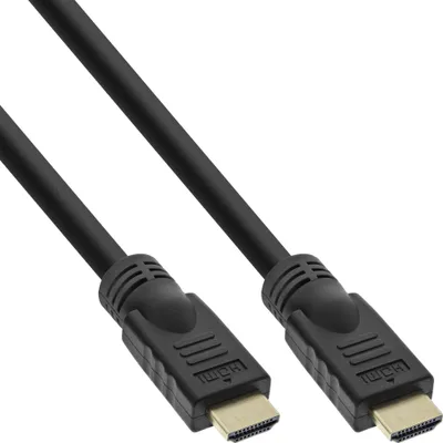 Produktbild von InLine® HiD HDMI Kabel, HDMI-HS mit Eth., Premium, 4K2K, ST / ST, gold, 15m