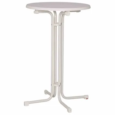 Produktbild von Stehtisch klappbar 85 cm weiß Gestell aus Stahl in weiß, Tischplatte aus Sevelit® in weiß
