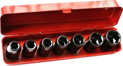 Obrázek produktu pro 7 coffret de douilles 1/2" carré tailles 5/16"-3/4"