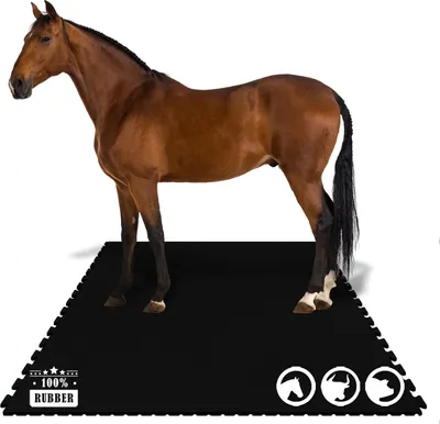 Produktbild von Puzzle-Stallmatte Pontiac aus Gummi 122x182 cm Zweiseitiges Interlocking