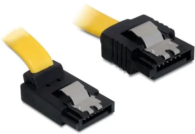 Produktbild von DeLOCK 82810, 0,5 m, SATA III, SATA 7-pin, SATA 7-pin, Männlich/Männlich, Gelb