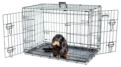 Image de Caisse de transport pliable pour chiens et chiots 75 x 47 x 54 cm