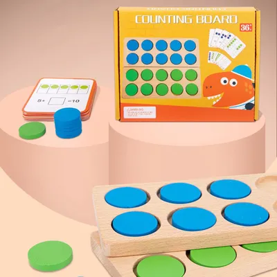 Image de Dix cadres mathématiques manipulables Compteurs pour débutants Jeux à domicile pour enfants