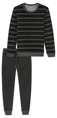 Produktbild von Schiesser Herren Pyjama Casual Nightwear - dunkelgrau-mel. - Größe 50