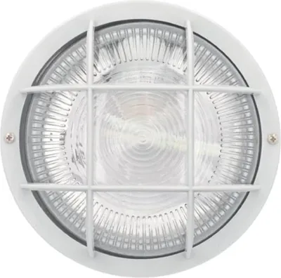 Produktbild von UNITEC Rundleuchte mit PVC-Korb für Innen und Außen, IP44, stoßfest, mit E27 Fassung, 230V, 50-60 Hz, weiß, 60W