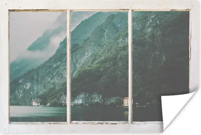 Produktbild von MuchoWow® Poster Aussicht - Berg - Nebel 180x120 cm - Fotoplakat